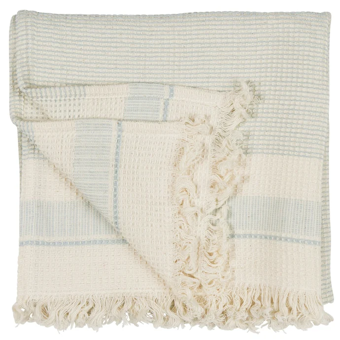Ib Laursen / Bavlnený uterák Hammam Light Blue 50 x 100 cm