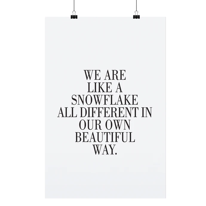 TAFELGUT / Jednoduchý plagát Snowflake 30x42 cm