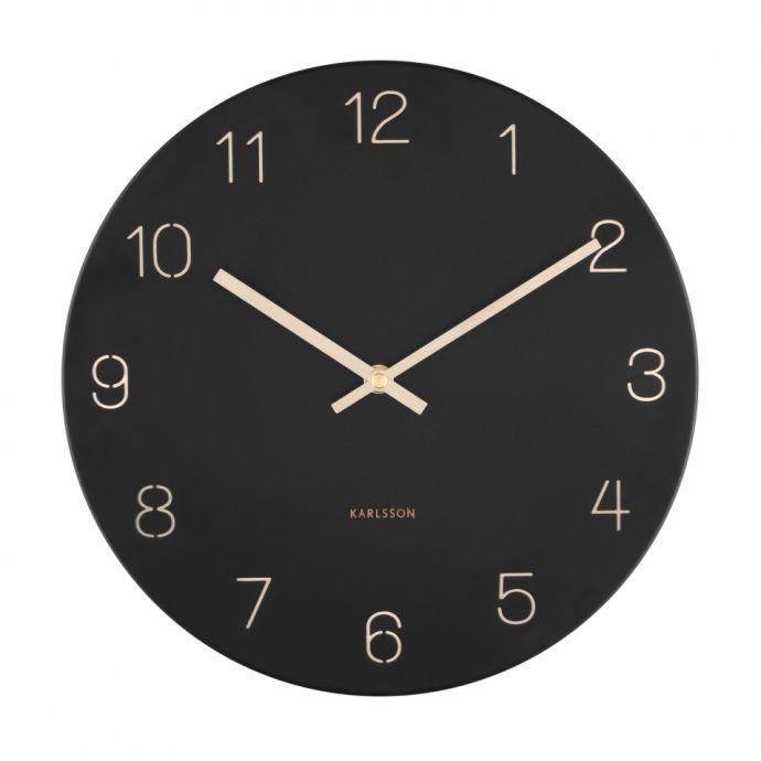 Karlsson / Nástěnné hodiny Charm Black 30cm