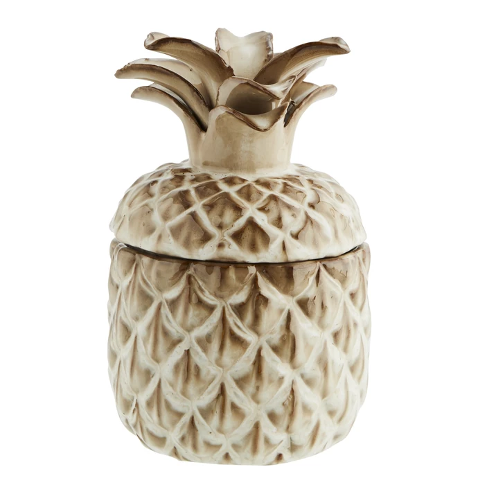 MADAM STOLTZ / Keramická dóza Pineapple Beige