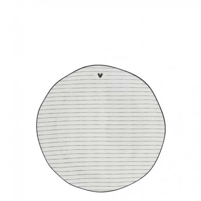 Bastion Collections / Porcelánový dezertný tanier Black Stripes 16 cm