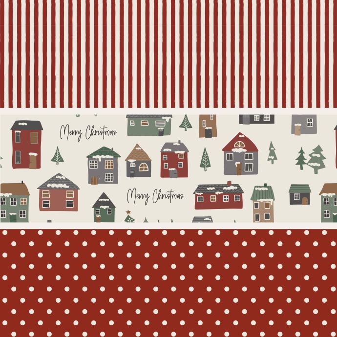 IB LAURSEN / Balicí papír Christmas Designs Red 5m