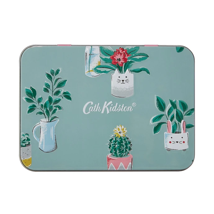 Cath Kidston / Dárkový set na manikúru v plechové krabičce Plants Pots