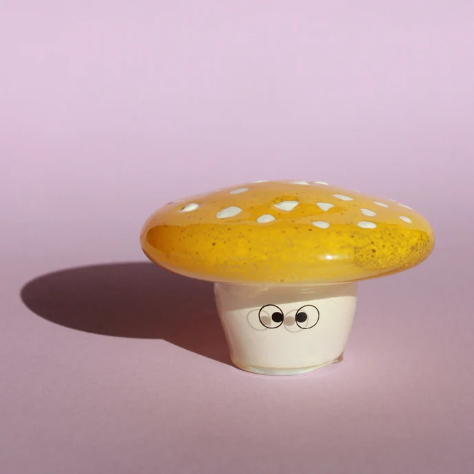 Studio Arhoj / Sklenená figúrka Crystal Blob Yellow Shroom