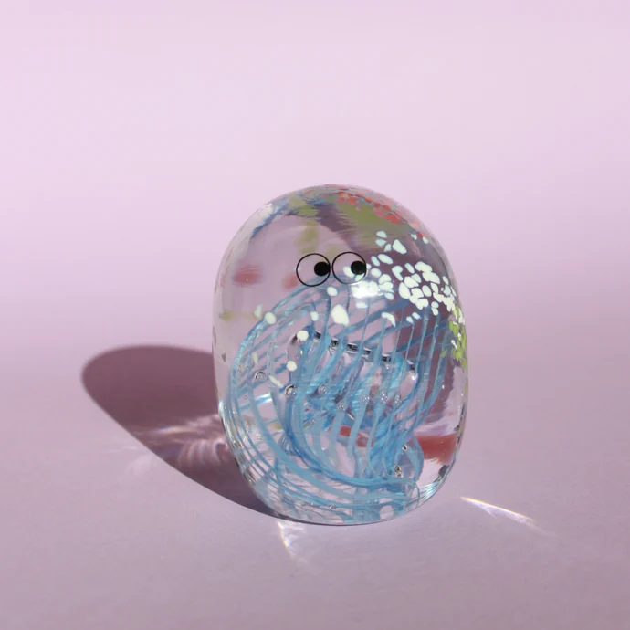 Studio Arhoj / Skleněná figurka Crystal Blob Blue Dynamic