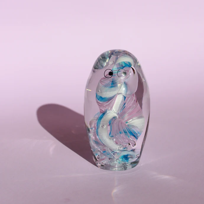 Studio Arhoj / Skleněná figurka Crystal Blob Creamy Tornado