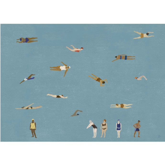 Fine Little Day / Plagát Swimmers 70 x 50 cm
