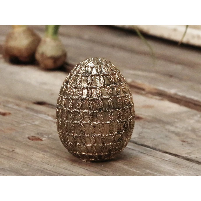 Chic Antique / Dekoratívne veľkonočné vajce Antique gold