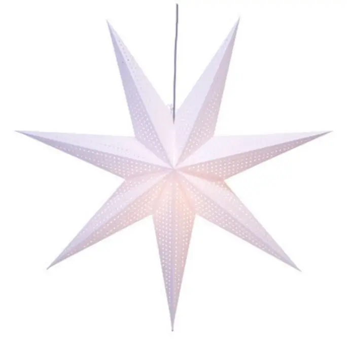 STAR TRADING / Závesná svietiaca hviezda Huss White 100 cm