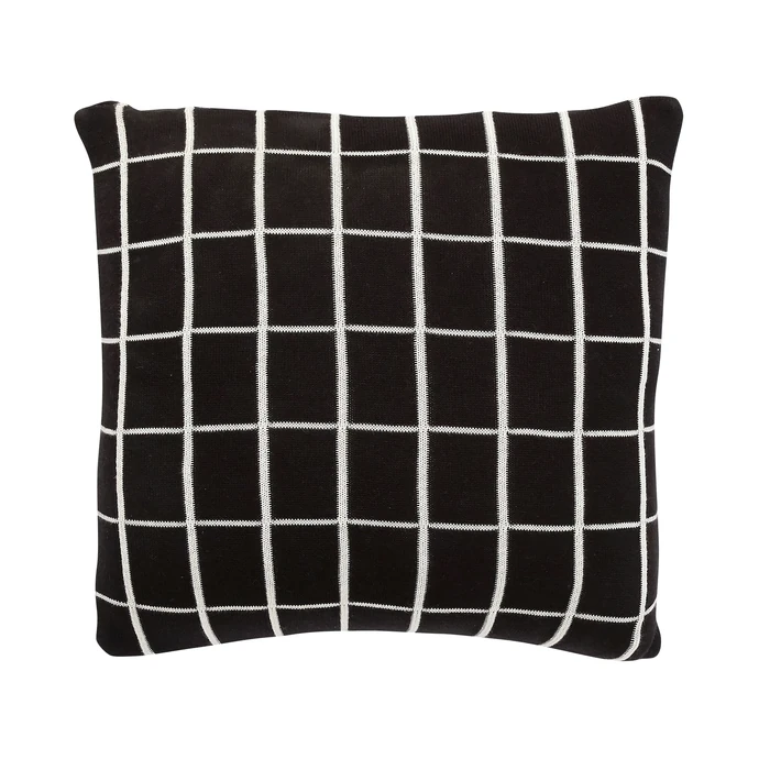 Hübsch / Polštář Grid Black 50x50 cm