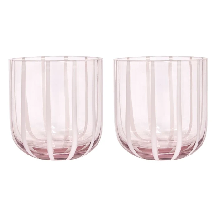 OYOY / Sklenice Mizu Glass Rose 320 ml - set 2 ks