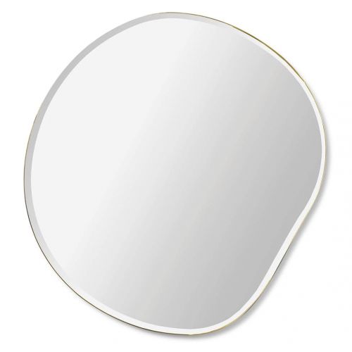 ferm LIVING / Designové nástěnné zrcadlo Pond Brass - small