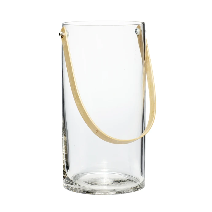 Hübsch / Sklenená váza Bamboo handle