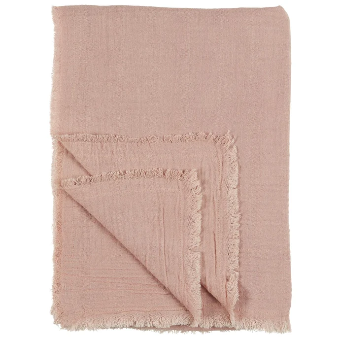 IB LAURSEN / Bavlnený pléd Light Pink 130×170cm
