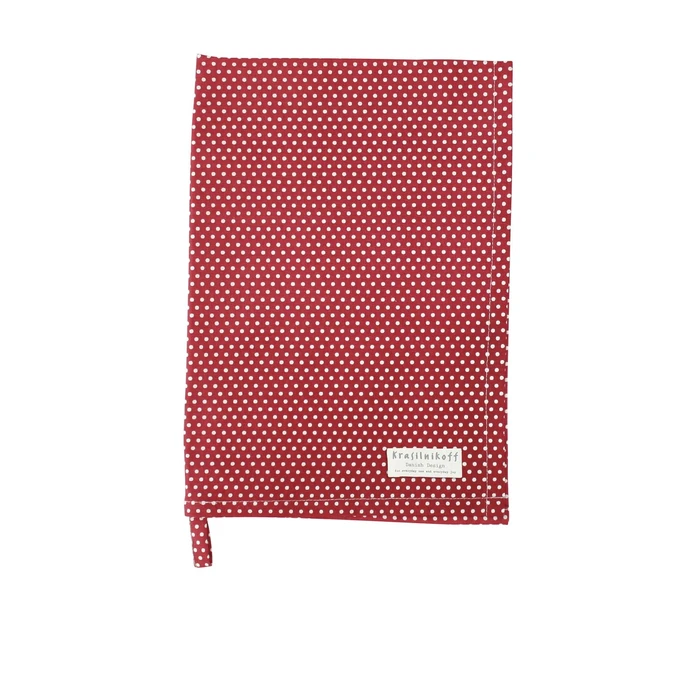 Krasilnikoff / Bavlněná utěrka Micro Dots Red