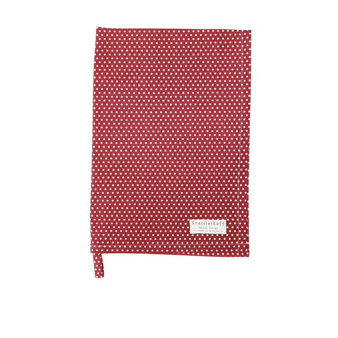 Krasilnikoff / Bavlnená utierka Micro Dots Red