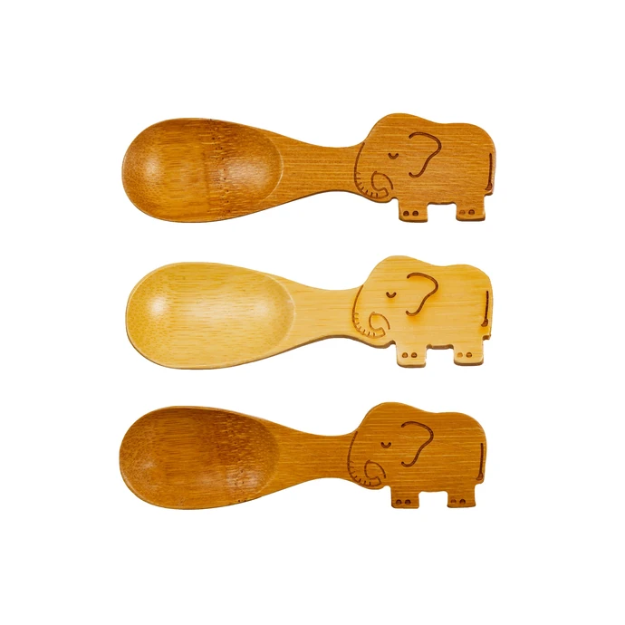 sass & belle / Bambusová lžička Elephant - set 3 ks
