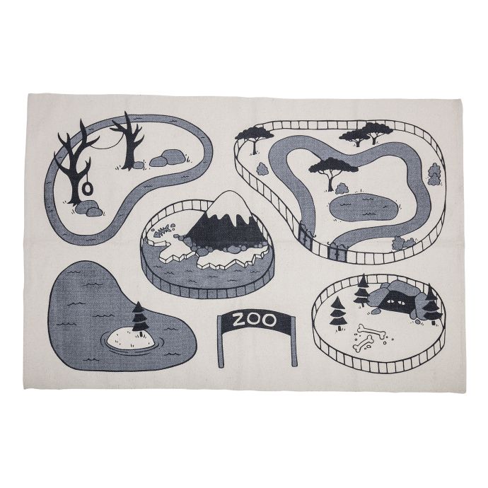 Bloomingville / Kobereček Grey Zoo 155x100 cm