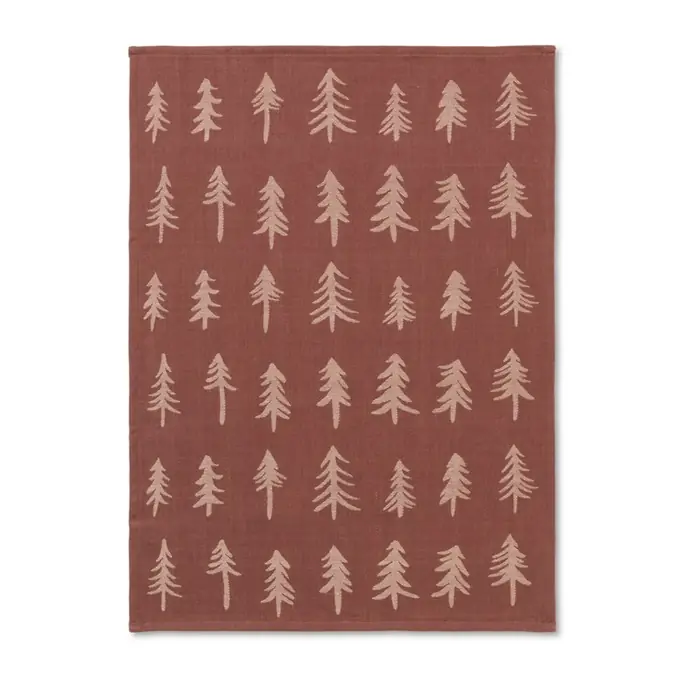 Ferm Living / Vánoční bavlněná utěrka Cinnamon Tree
