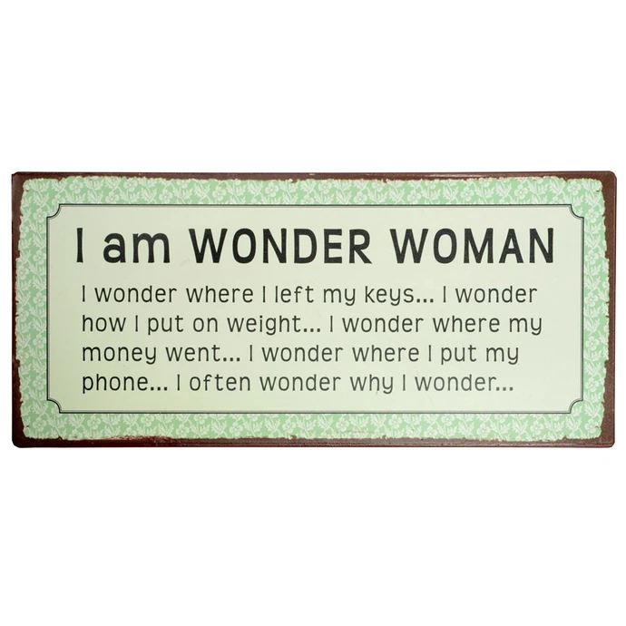 Ib Laursen / Plechová ceduľa I Am Wonder Woman