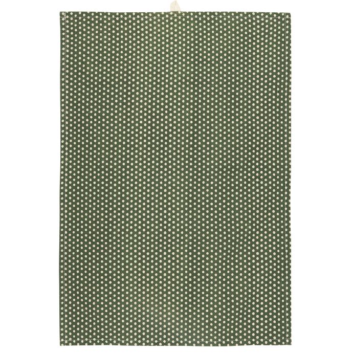 IB LAURSEN / Utěrka Green White Dots