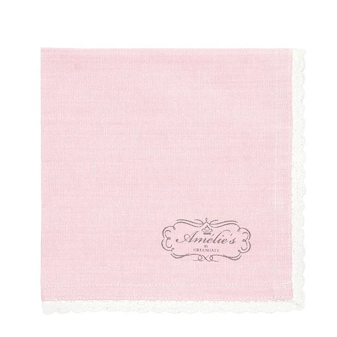 GREEN GATE / Látkový ubrousek Chambray pale pink