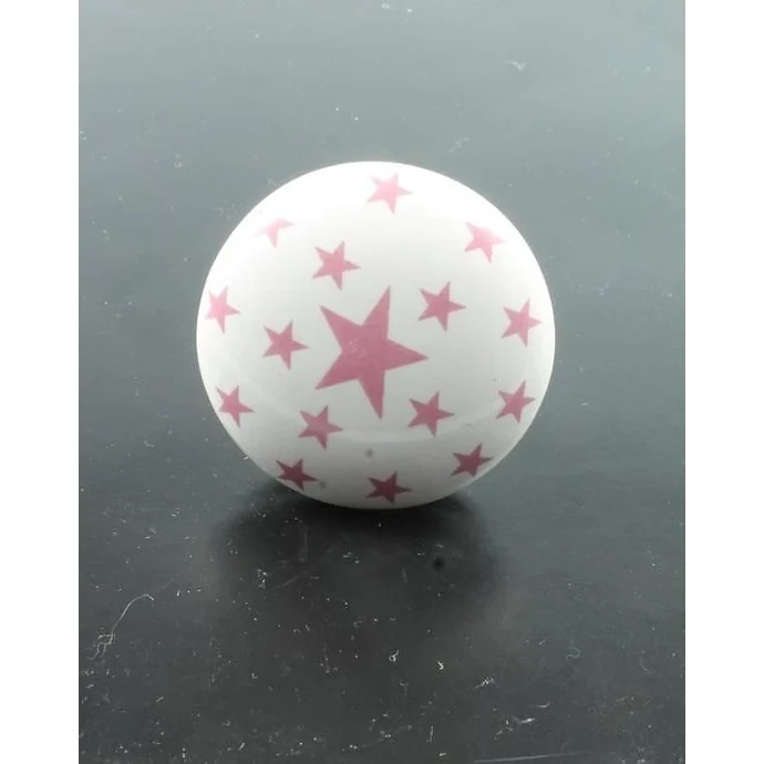 La finesse / Porcelánová úchytka Pink stars