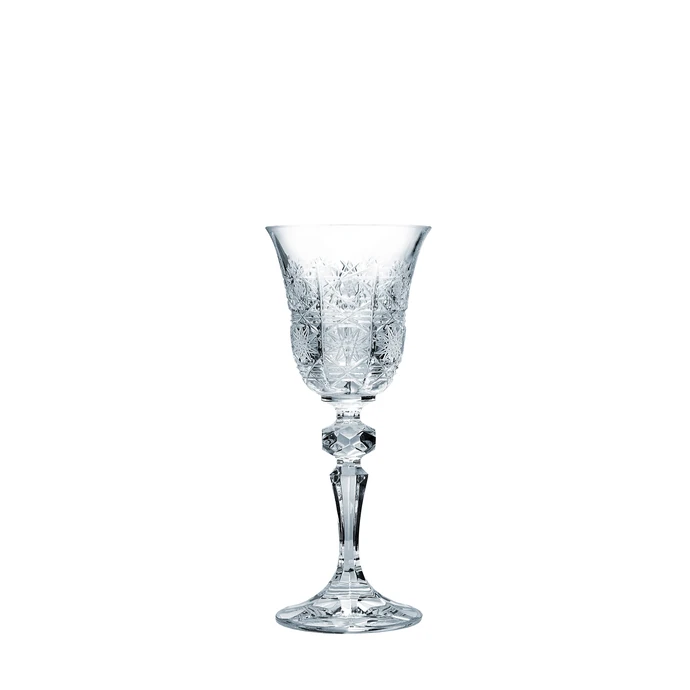 CRYSTAL BOHEMIA / Brúsený krištáľový pohár na dezertní víno Crystal BOHEMIA