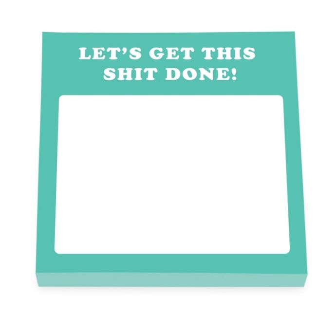 Ohh Deer / Samolepiaci bloček Let's Get This Shit Done