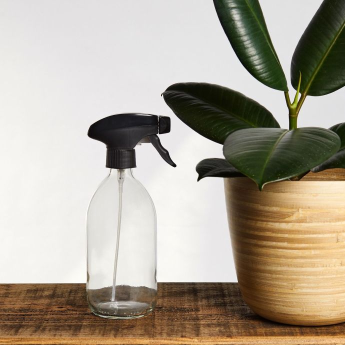 KUISHI / Skleněný rozprašovač s pumpičkou Clear 500 ml