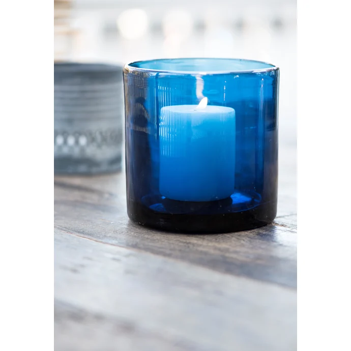 IB LAURSEN / Svícen Blue glass