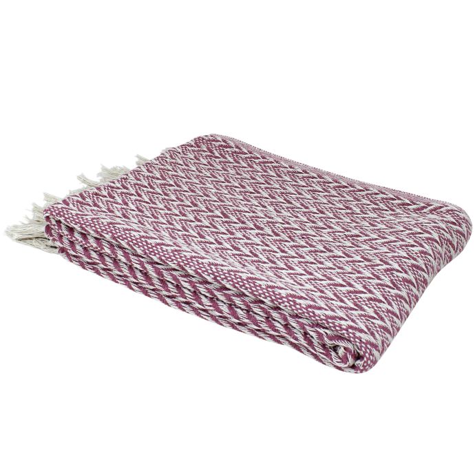 Strömshaga / Bavlnený pléd Hjördis Pink 125 × 150 cm