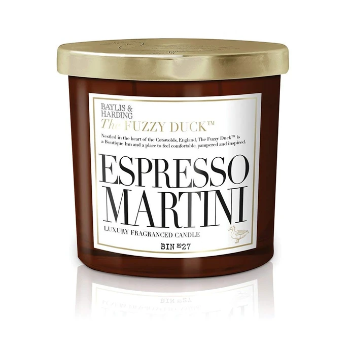 Baylis & Harding / Vonná sviečka v skle Fuzzy Duck 360g - Espresso Martini