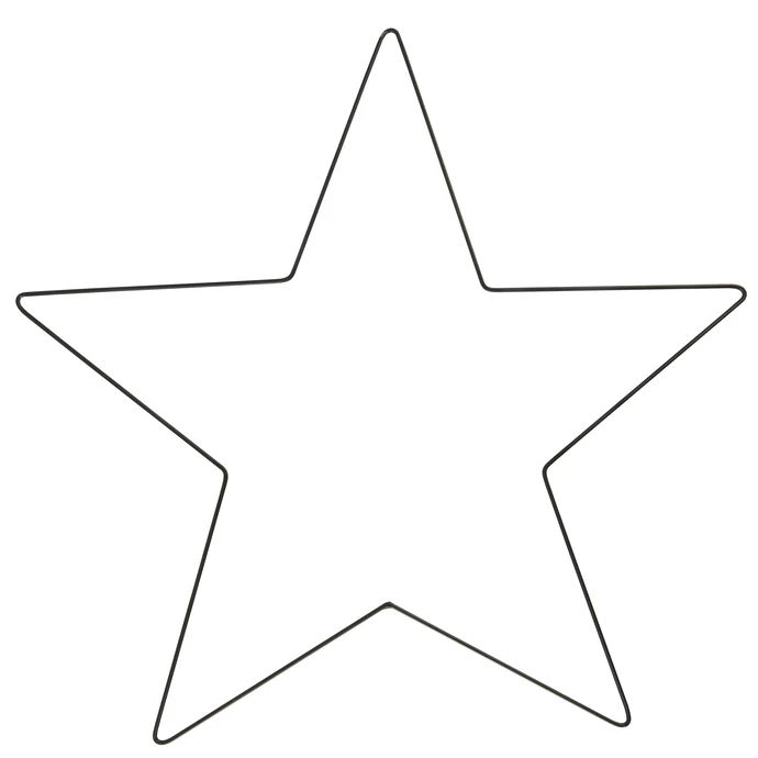IB LAURSEN / Vianočná dekorácia Black Iron Star Large 45 cm
