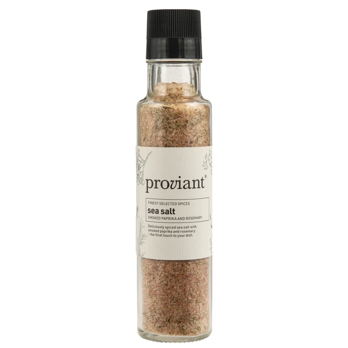 Proviant / Mořská sůl s uzenou paprikou a rozmarýnem v mlýnku 300 g