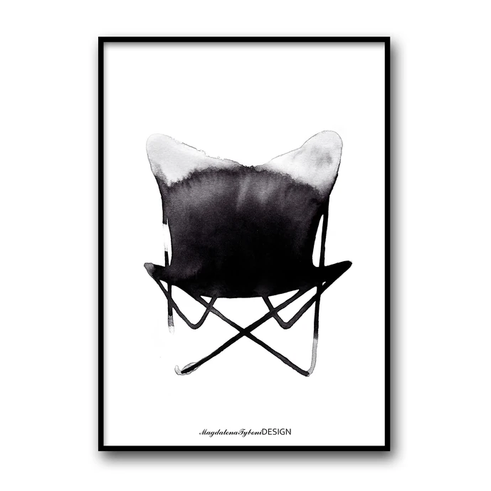 Magdalena Tyboni DESIGN / Plagát Butterly Chair 30 x 40 cm