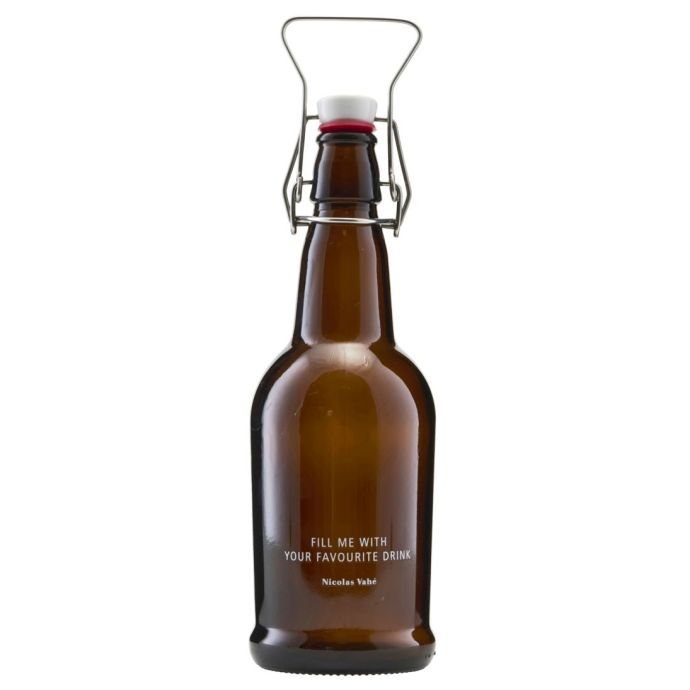 Nicolas Vahé / Skleněná lahev s klipem 480 ml - hnědá
