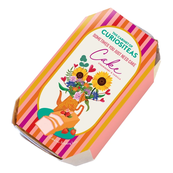 The Cabinet of CURIOSITEAS / Zmes na pečenie torty Strawberry/Vanilla 200 g – dárkové balení