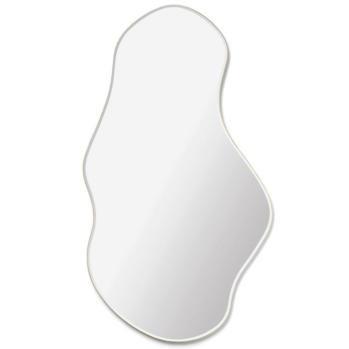 ferm LIVING / Dizajnové nástenné zrkadlo Pond Brass - large