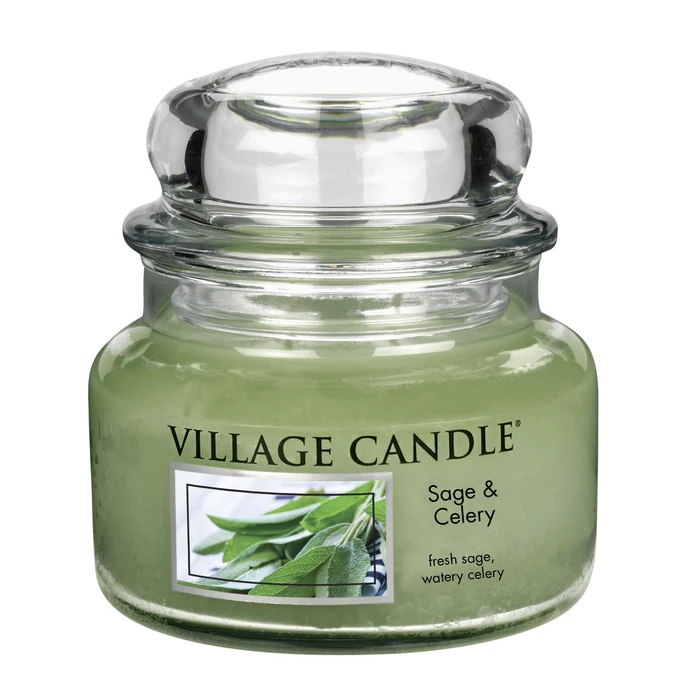 VILLAGE CANDLE / Svíčka ve skle Sage & Celery - malá