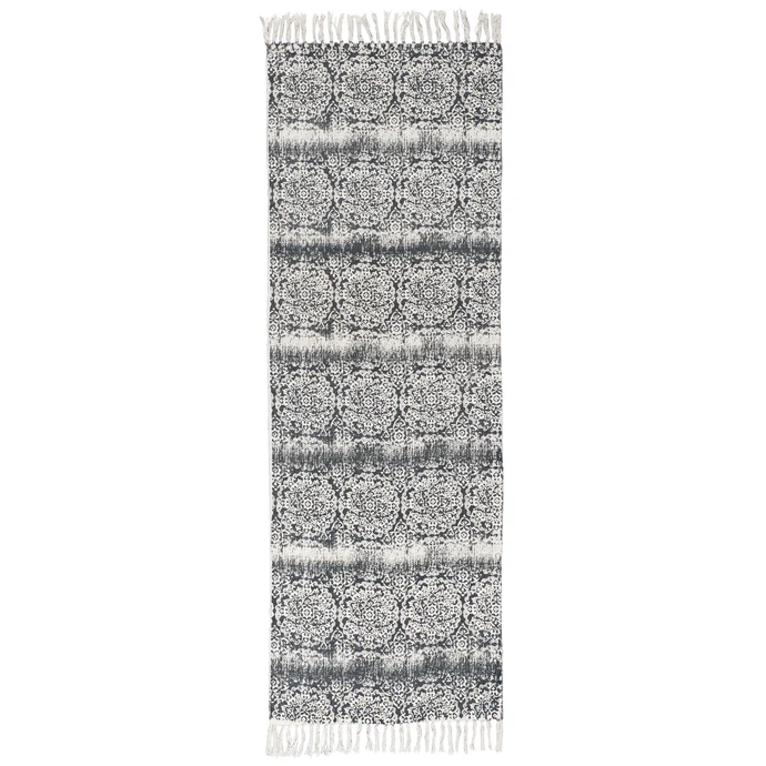 IB LAURSEN / Koberček dark grey rosette pattern 60x160