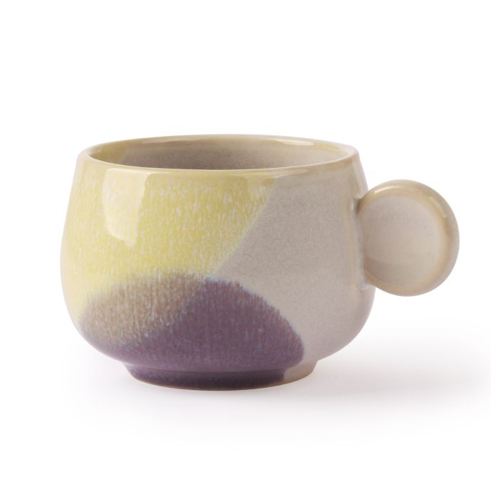 HK living / Keramický hrneček Yellow/Lilac