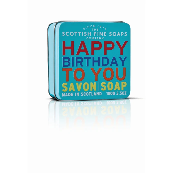 SCOTTISH FINE SOAPS / Mydlo v plechovej krabičke - Všetko nejlepšie
