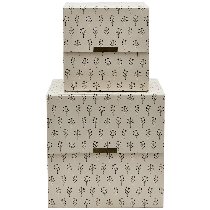 House Doctor / Úložný box Floral Beige