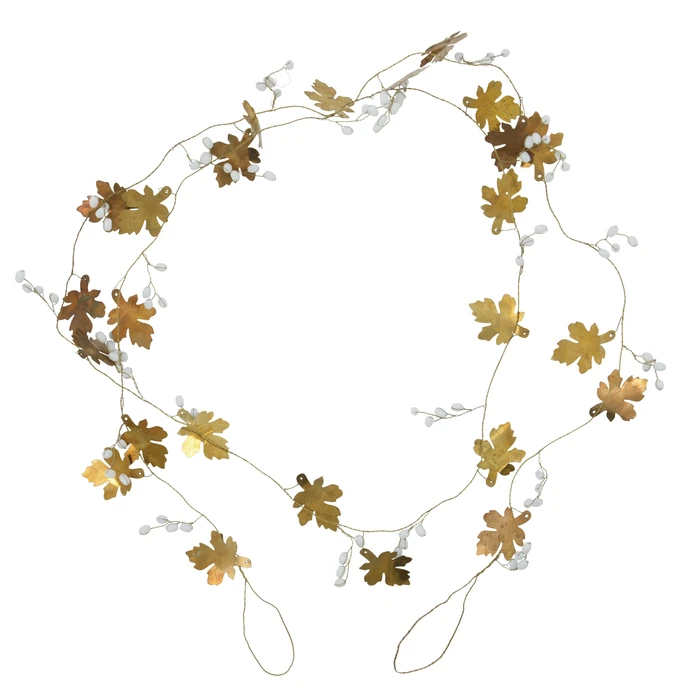 House Doctor / Dekorativní girlanda Maple White/Brass 183 cm