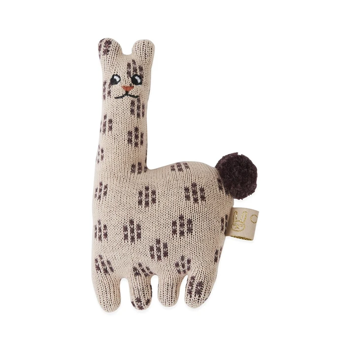 OYOY / Detská pletená hrkálka Baby Lama