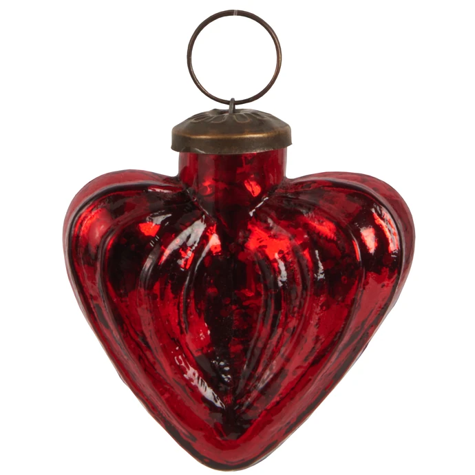 IB LAURSEN / Vánoční ozdoba Vintage Heart Red 6cm
