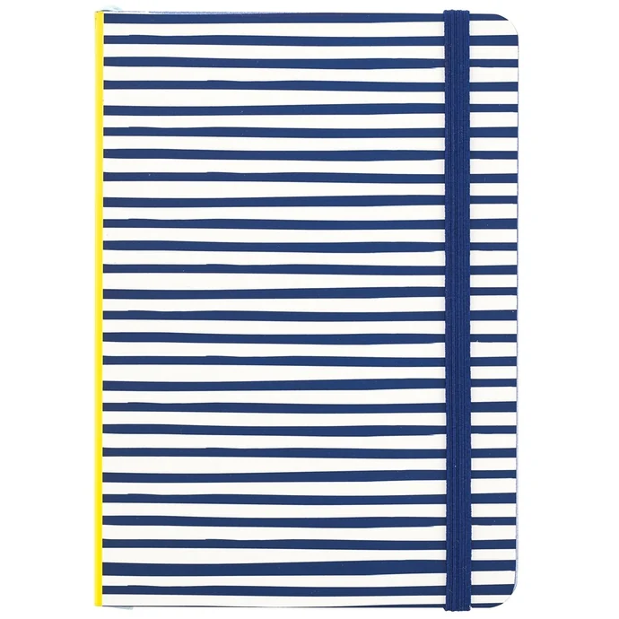 Busy B / Pruhovaný zápisník Yellow & Blue Stripes A6