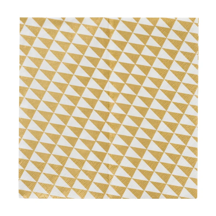Talking Tables / Papírové ubrousky Gold Triangle - 20 ks