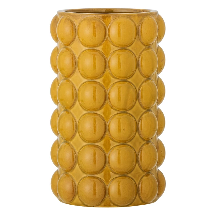 Bloomingville / Kameninová váza Deia Yellow 25 cm